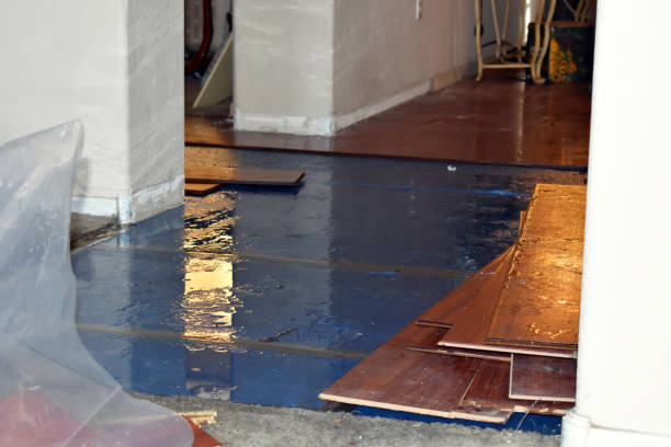 Professional Emergency Water Damage Restoration technician working in Oakdale, CT